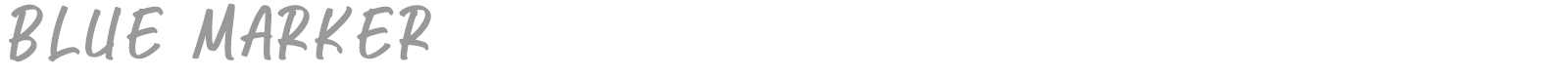 Blue Marker font preview